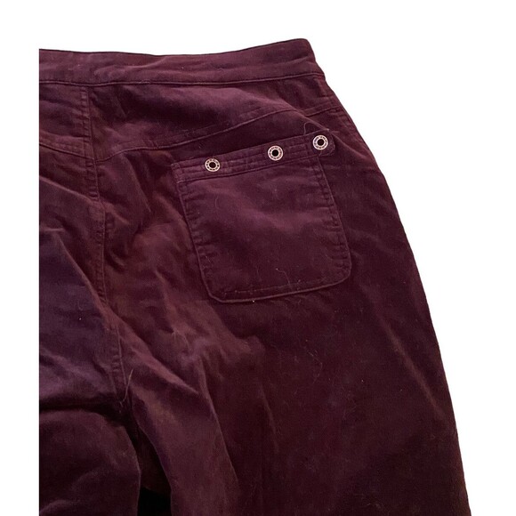Women’s Extreme Burgundy High Waist Corduroy Jeans Size 5 Metal Studs - Picture 13 of 14